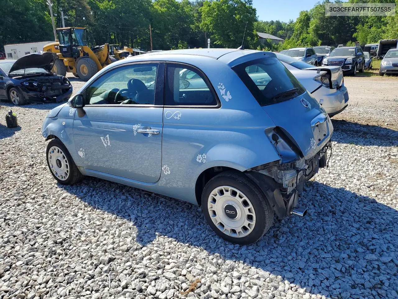 2015 Fiat 500 Pop VIN: 3C3CFFAR7FT507585 Lot: 55417516