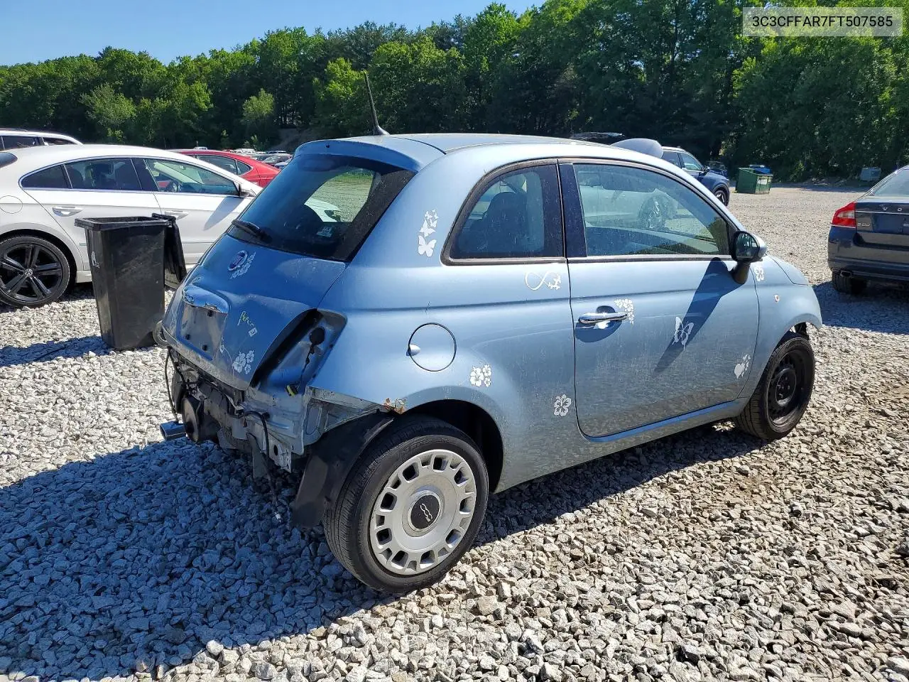 2015 Fiat 500 Pop VIN: 3C3CFFAR7FT507585 Lot: 55417516