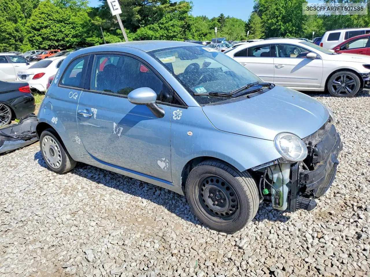 2015 Fiat 500 Pop VIN: 3C3CFFAR7FT507585 Lot: 55417516