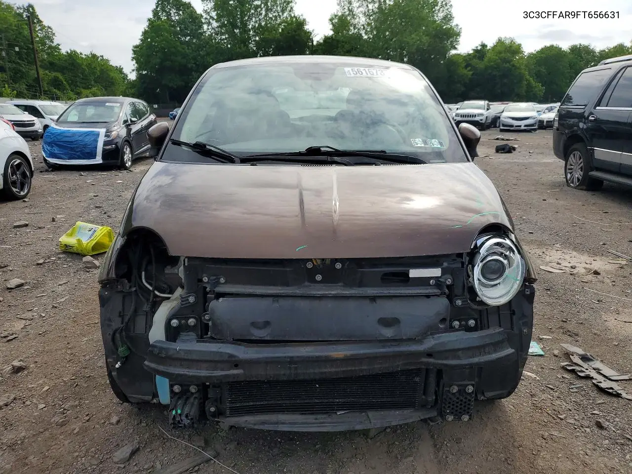 2015 Fiat 500 Pop VIN: 3C3CFFAR9FT656631 Lot: 56167376