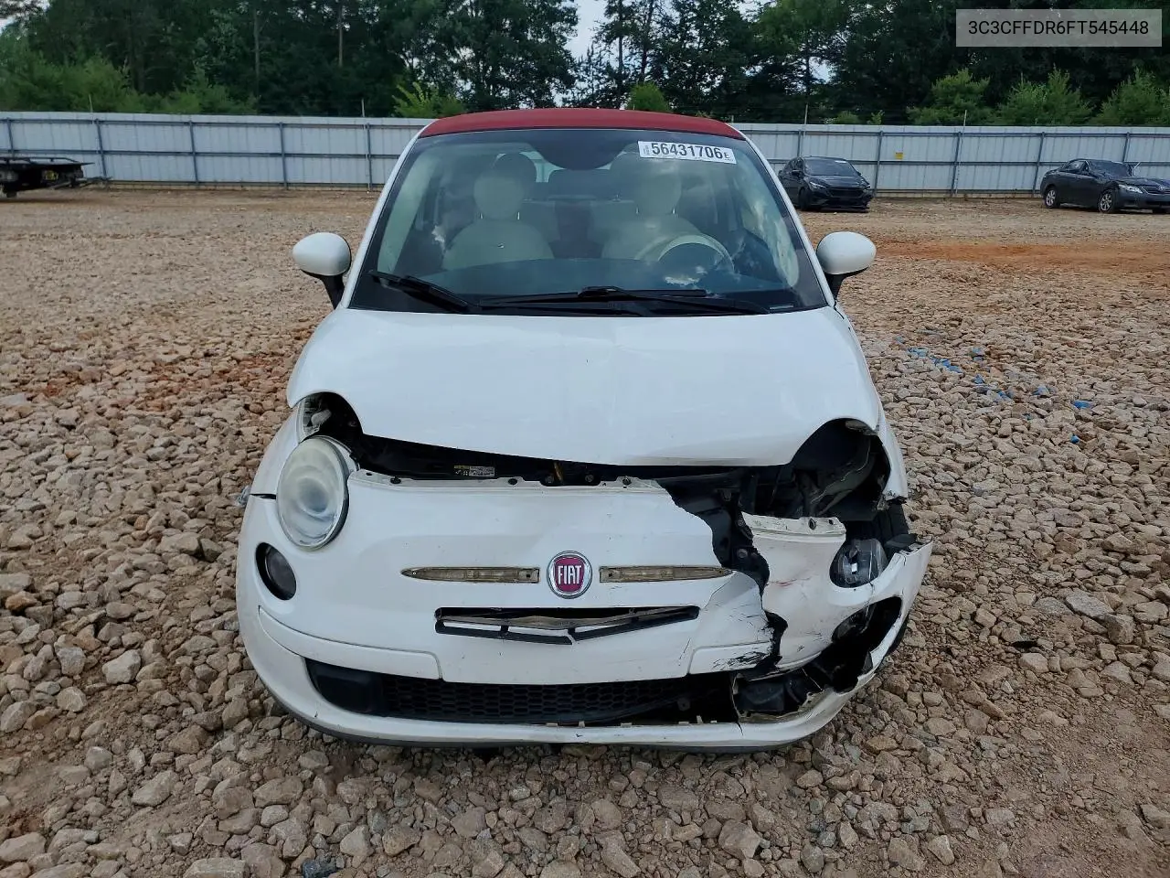 2015 Fiat 500 Pop VIN: 3C3CFFDR6FT545448 Lot: 56431706