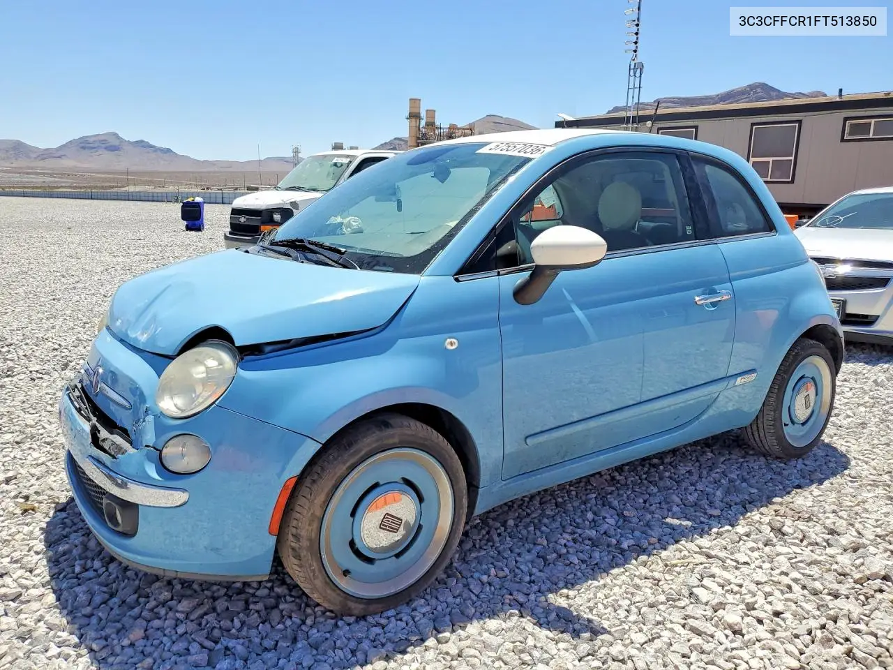 2015 Fiat 500 Lounge VIN: 3C3CFFCR1FT513850 Lot: 57557036