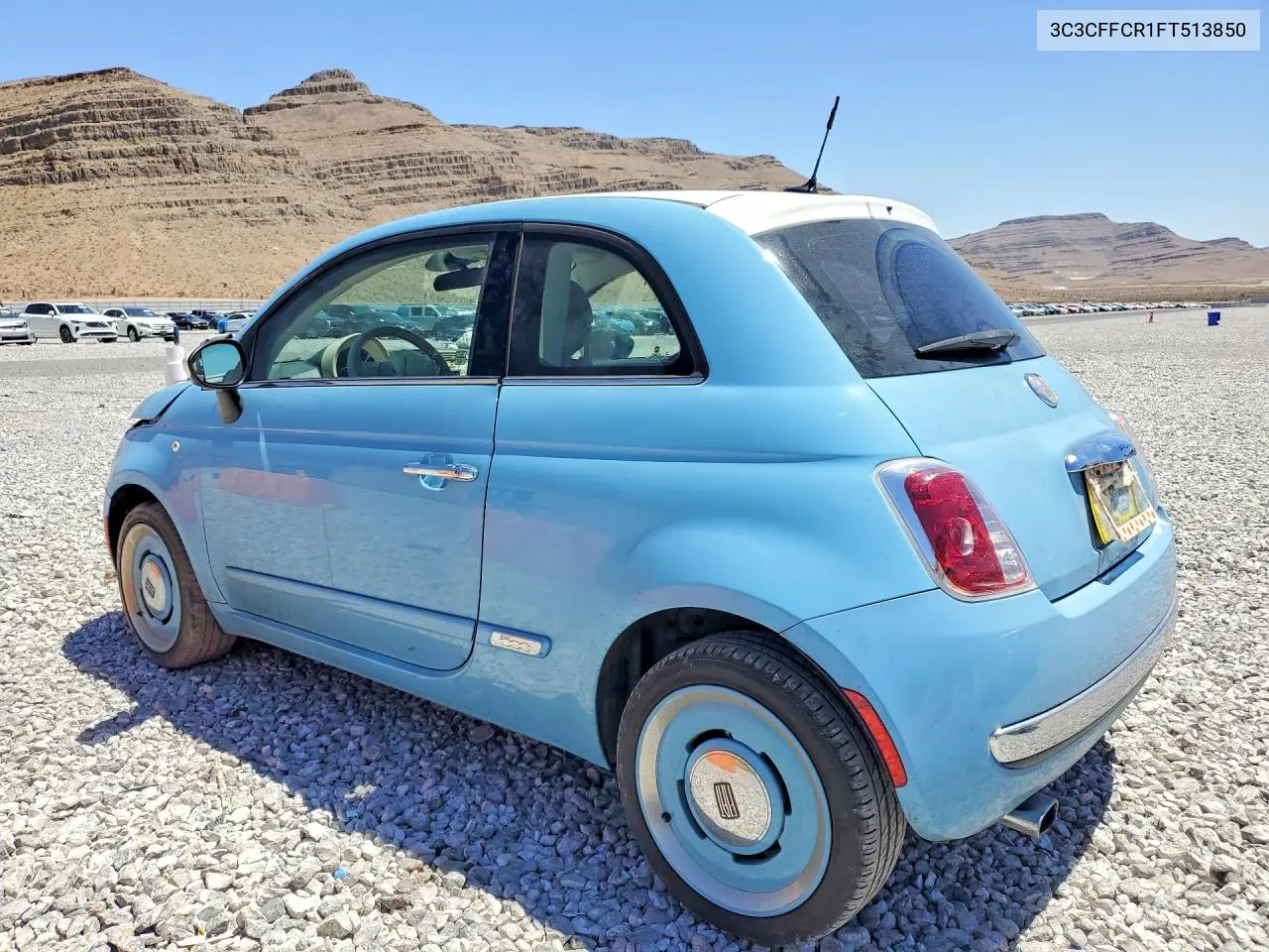 2015 Fiat 500 Lounge VIN: 3C3CFFCR1FT513850 Lot: 57557036