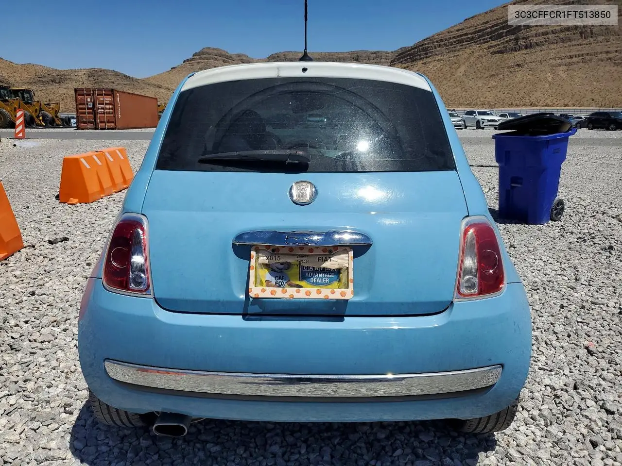 2015 Fiat 500 Lounge VIN: 3C3CFFCR1FT513850 Lot: 57557036