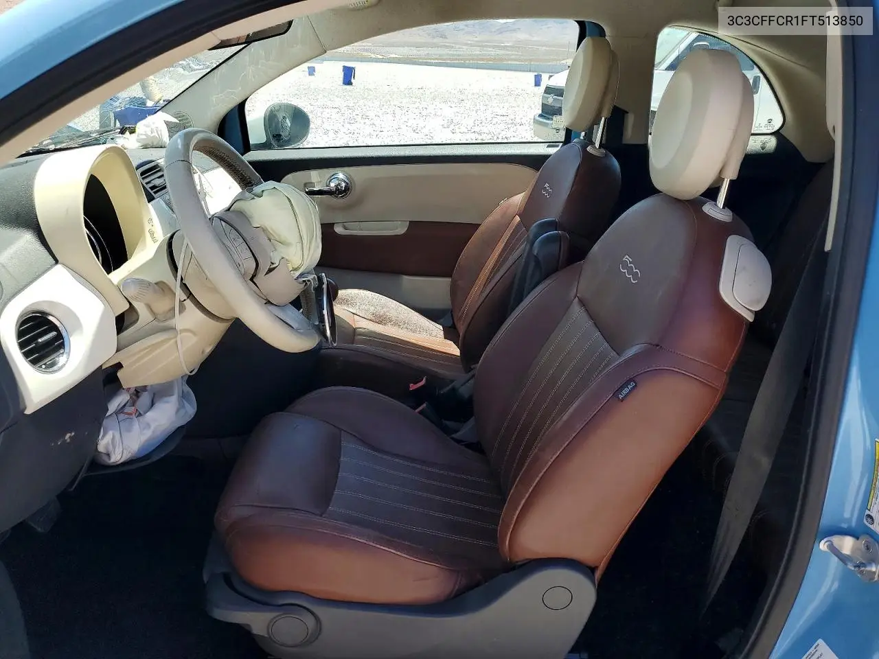 2015 Fiat 500 Lounge VIN: 3C3CFFCR1FT513850 Lot: 57557036