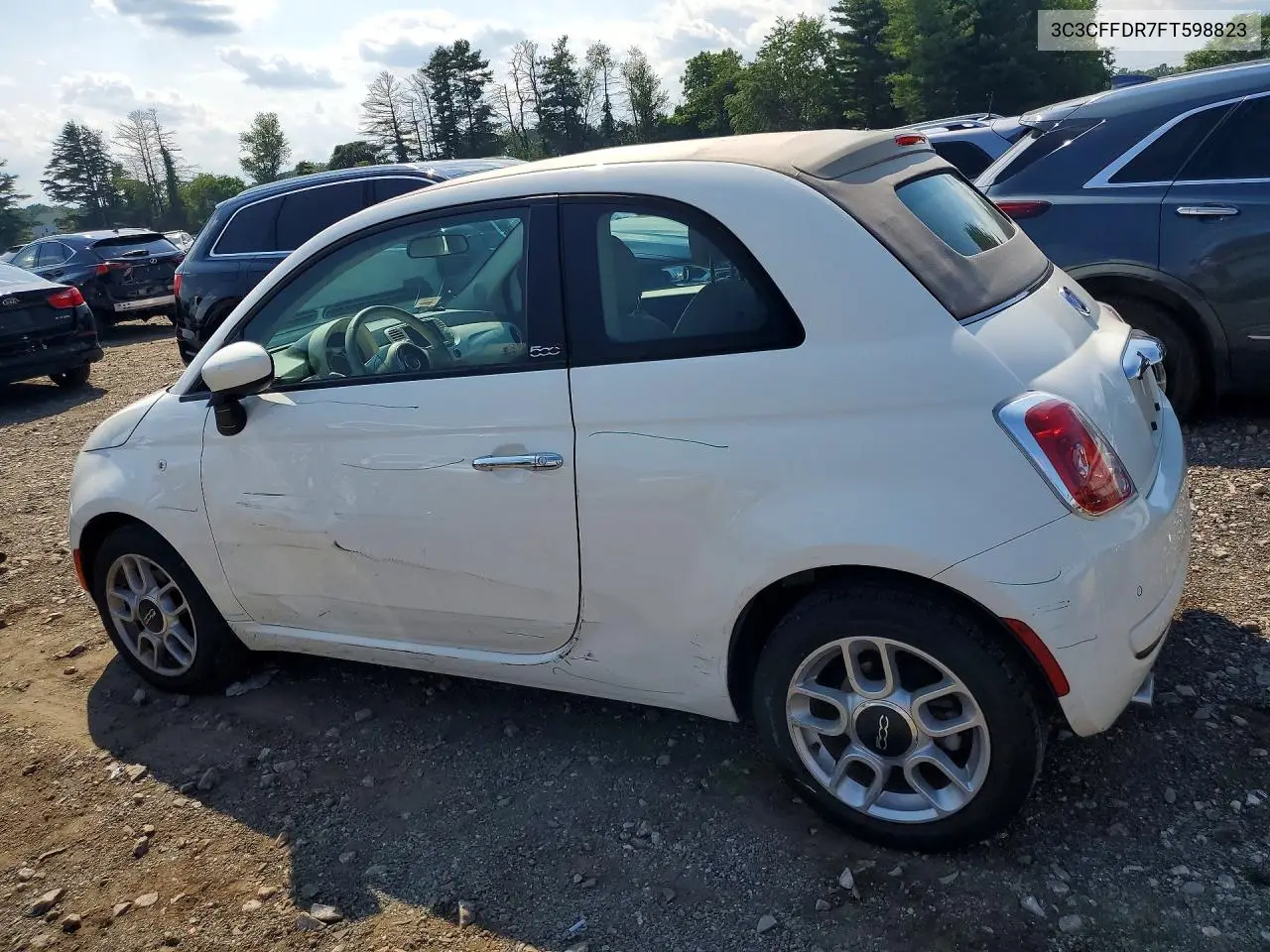 2015 Fiat 500 Pop VIN: 3C3CFFDR7FT598823 Lot: 58337296