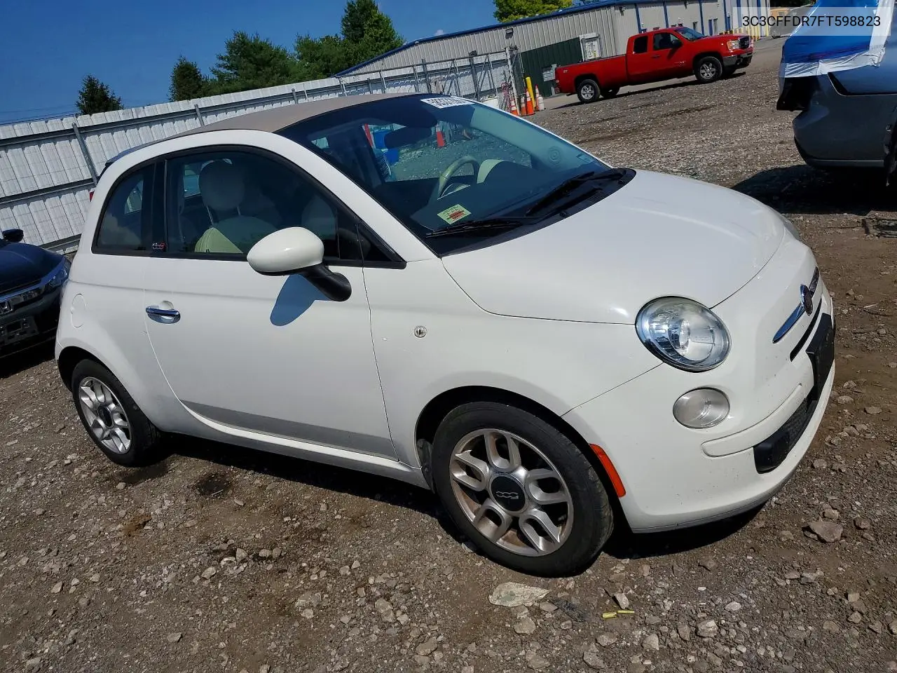 2015 Fiat 500 Pop VIN: 3C3CFFDR7FT598823 Lot: 58337296