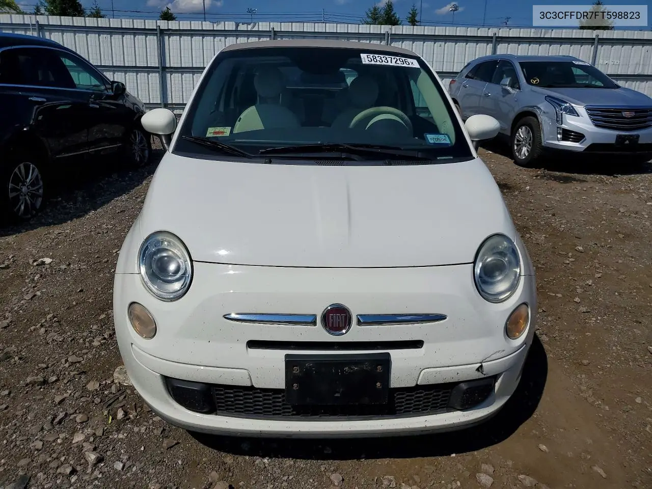 2015 Fiat 500 Pop VIN: 3C3CFFDR7FT598823 Lot: 58337296