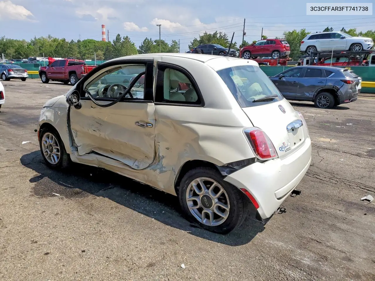 2015 Fiat 500 Pop VIN: 3C3CFFAR3FT741738 Lot: 58404606