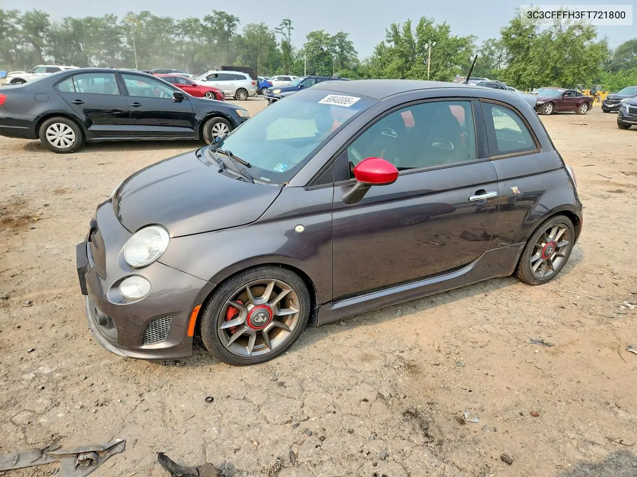 2015 Fiat 500 Abarth VIN: 3C3CFFFH3FT721800 Lot: 58840086