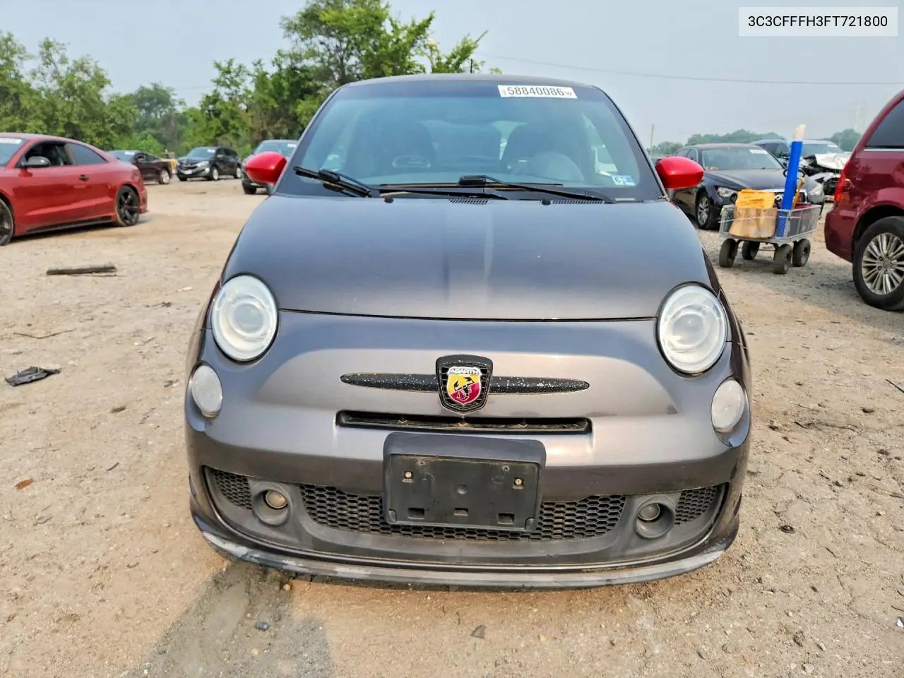 2015 Fiat 500 Abarth VIN: 3C3CFFFH3FT721800 Lot: 58840086