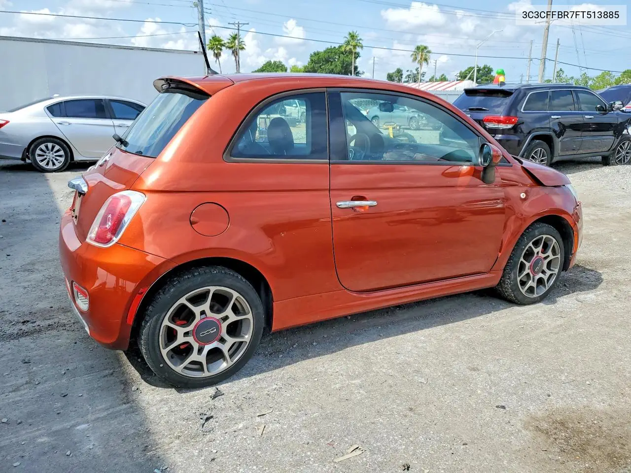 2015 Fiat 500 Sport VIN: 3C3CFFBR7FT513885 Lot: 58880296