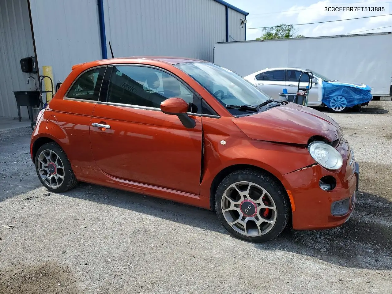 2015 Fiat 500 Sport VIN: 3C3CFFBR7FT513885 Lot: 58880296