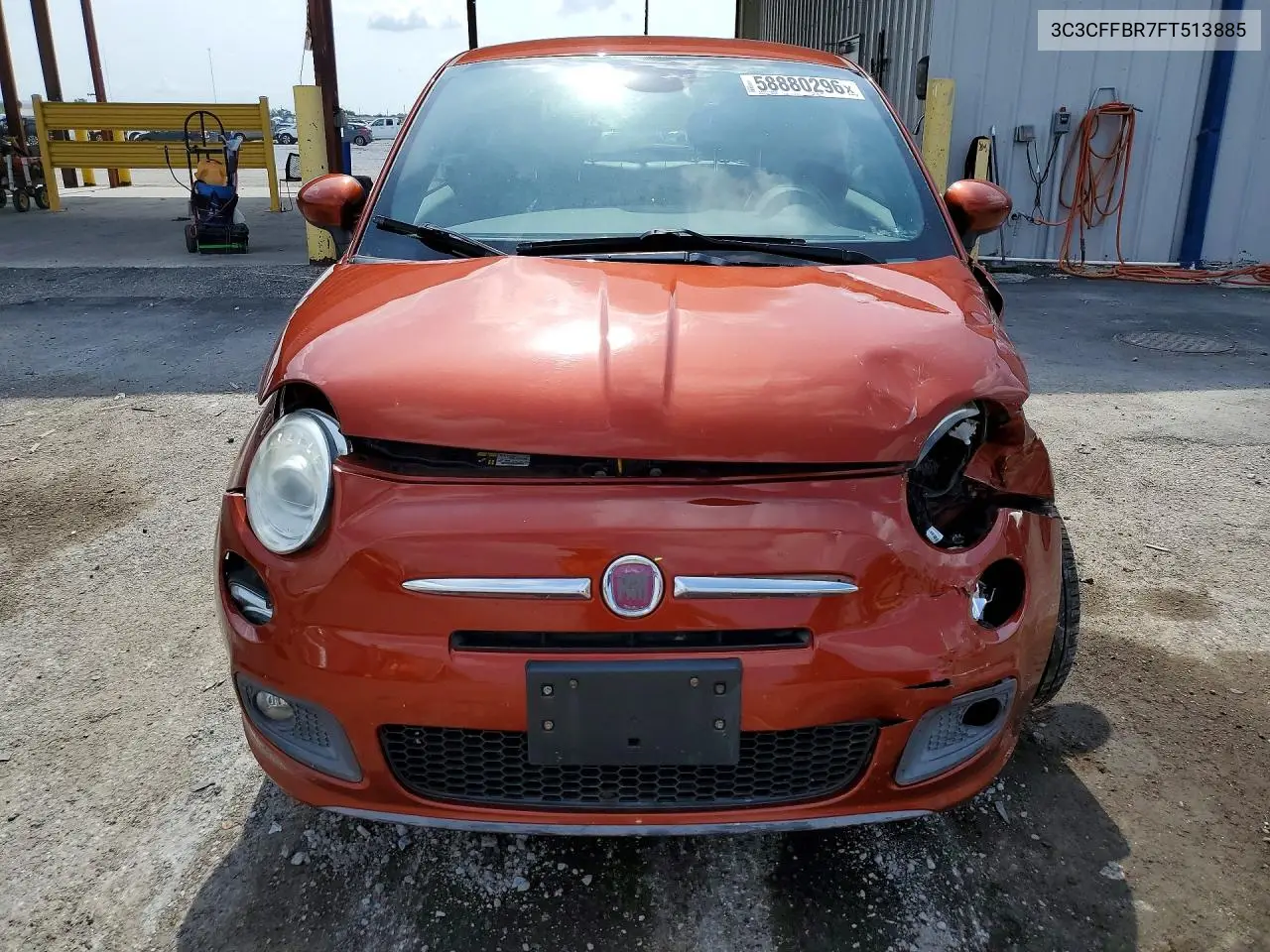2015 Fiat 500 Sport VIN: 3C3CFFBR7FT513885 Lot: 58880296