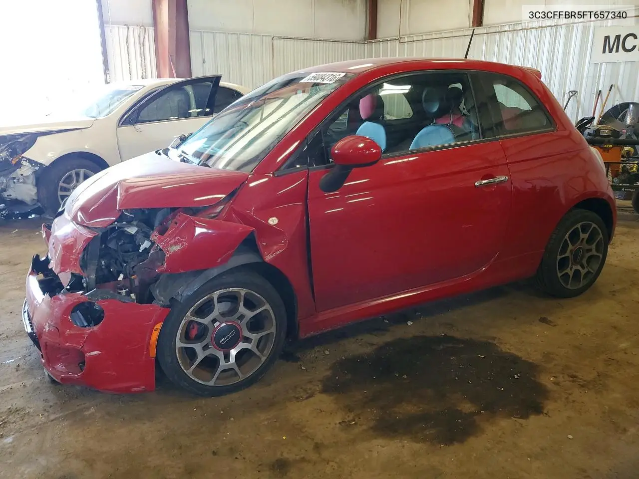 2015 Fiat 500 Sport VIN: 3C3CFFBR5FT657340 Lot: 59084316
