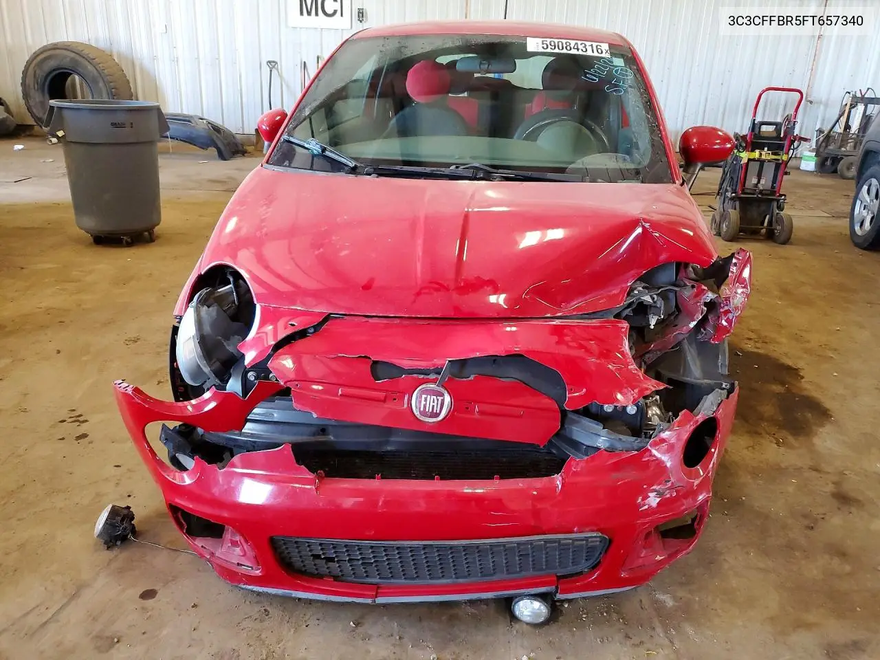 2015 Fiat 500 Sport VIN: 3C3CFFBR5FT657340 Lot: 59084316