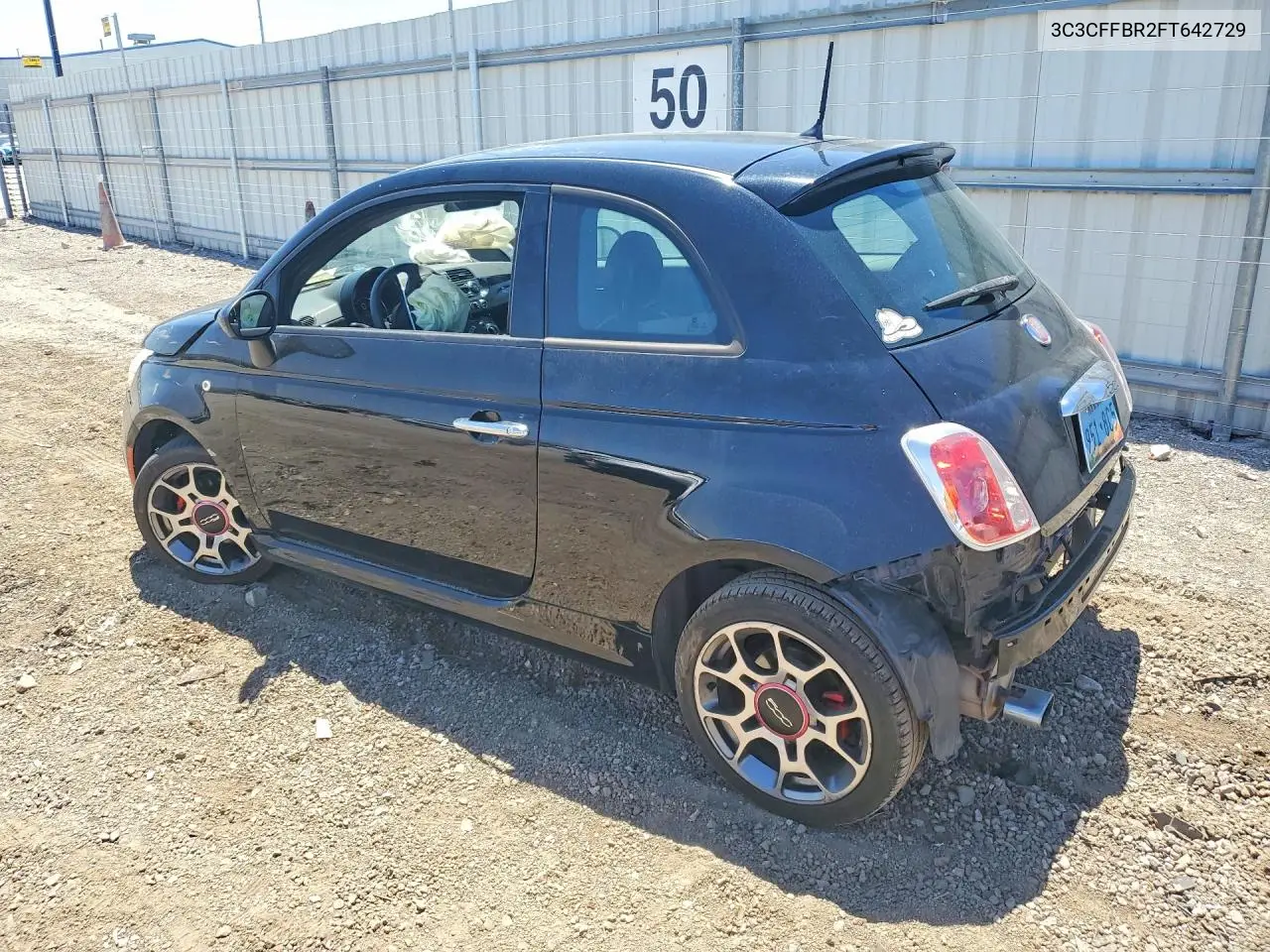 2015 Fiat 500 Sport VIN: 3C3CFFBR2FT642729 Lot: 59155166