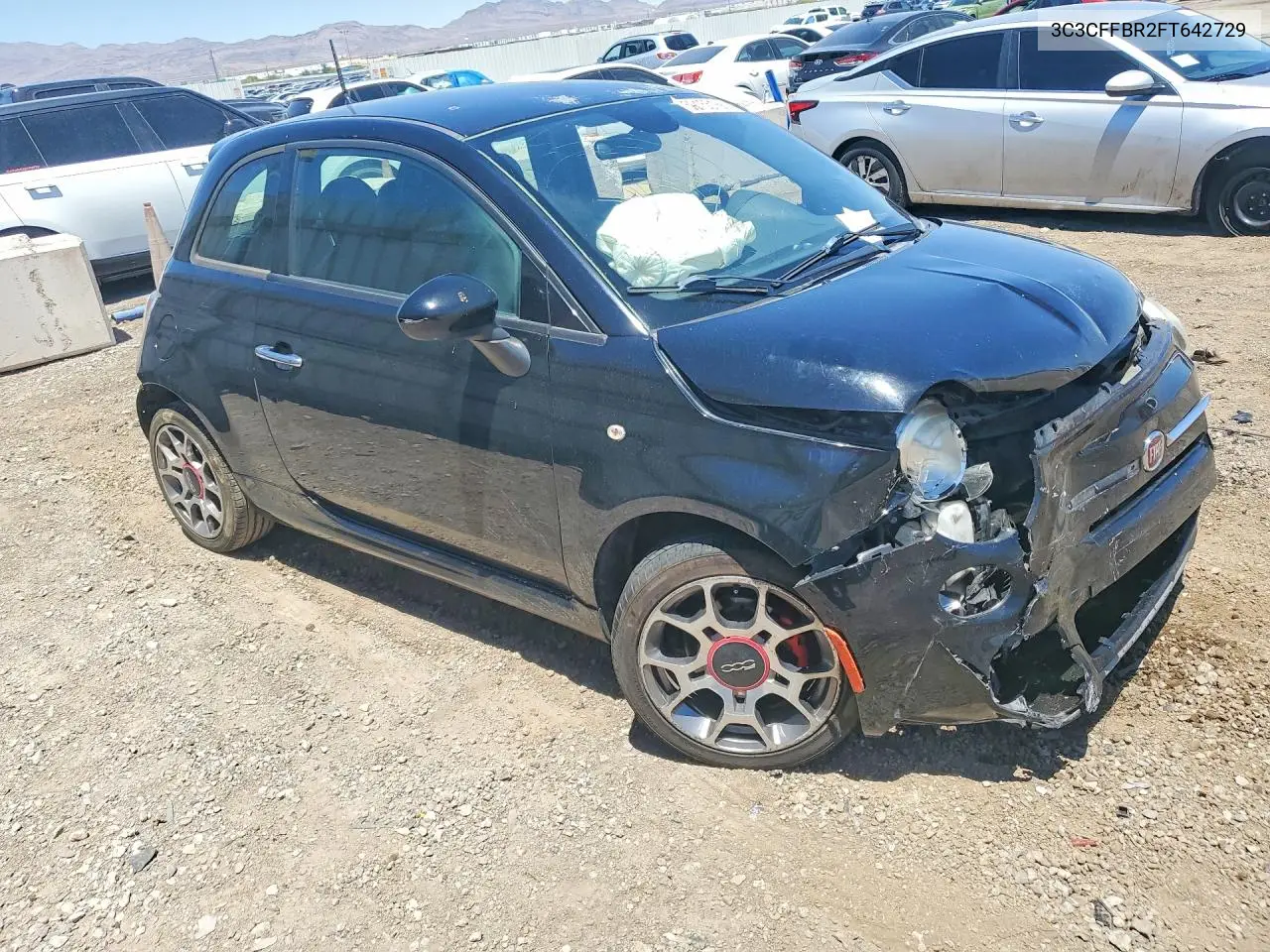 2015 Fiat 500 Sport VIN: 3C3CFFBR2FT642729 Lot: 59155166