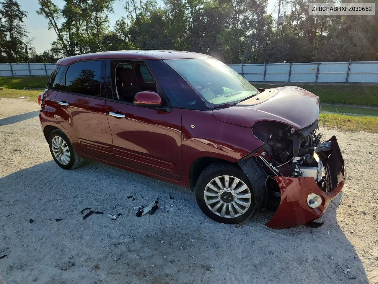 2015 Fiat 500L Easy VIN: ZFBCFABHXFZ030652 Lot: 59250786
