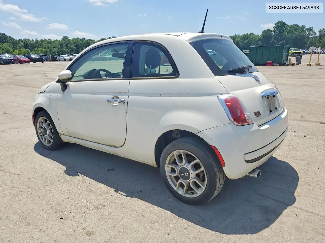2015 Fiat 500 Pop VIN: 3C3CFFAR8FT549893 Lot: 59697246