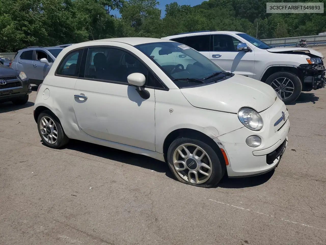2015 Fiat 500 Pop VIN: 3C3CFFAR8FT549893 Lot: 59697246