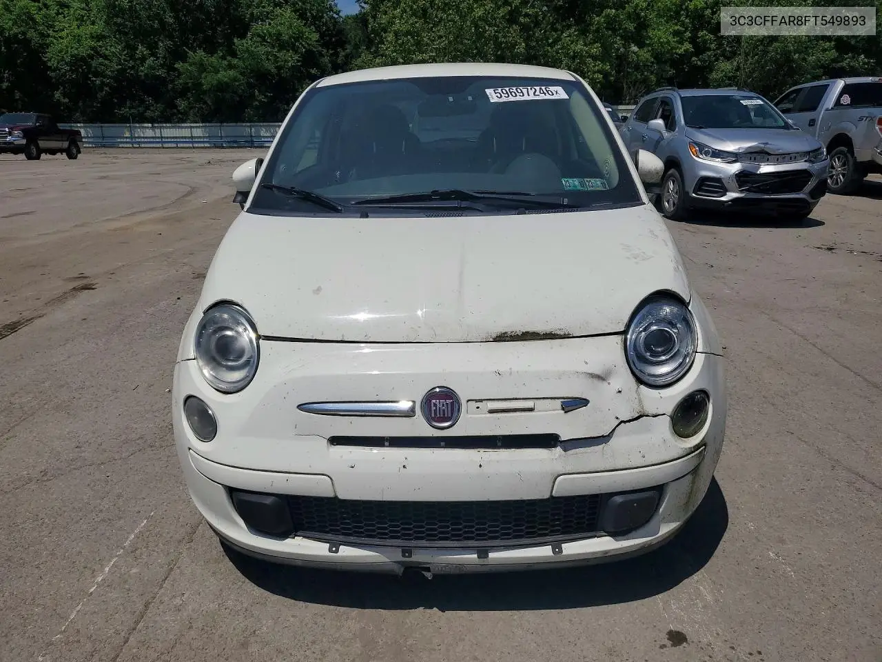 2015 Fiat 500 Pop VIN: 3C3CFFAR8FT549893 Lot: 59697246