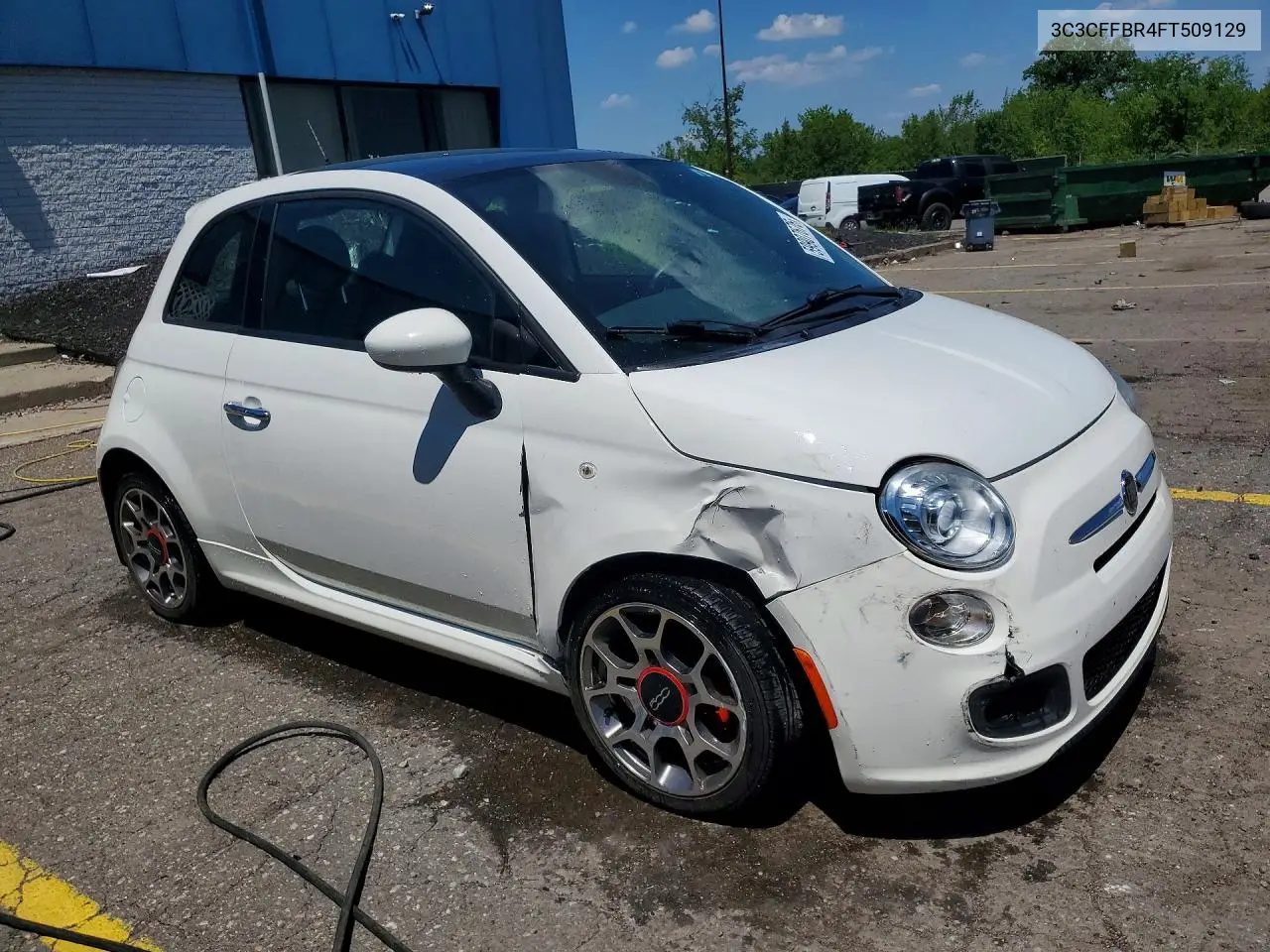 2015 Fiat 500 Sport VIN: 3C3CFFBR4FT509129 Lot: 59907676