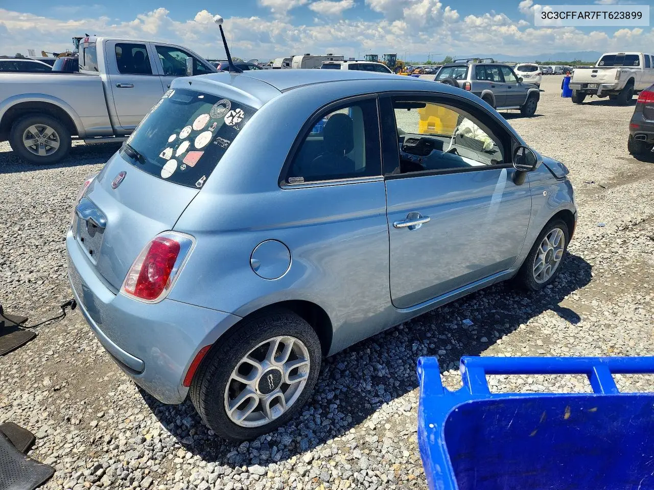 2015 Fiat 500 Pop VIN: 3C3CFFAR7FT623899 Lot: 60300646