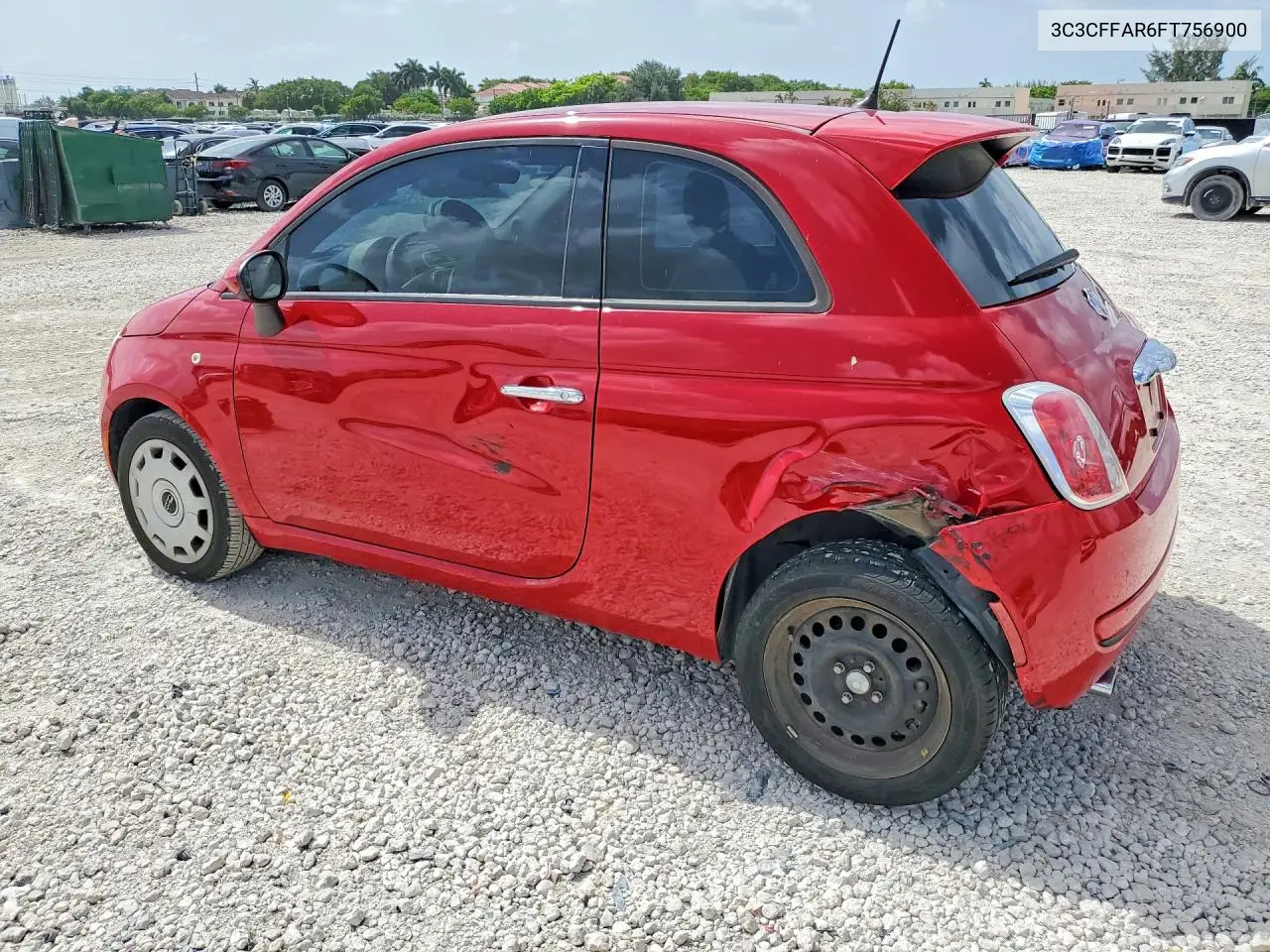 2015 Fiat 500 Pop VIN: 3C3CFFAR6FT756900 Lot: 60772396