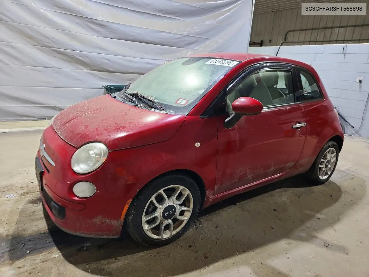 2015 Fiat 500 Pop VIN: 3C3CFFAR3FT568898 Lot: 61260256