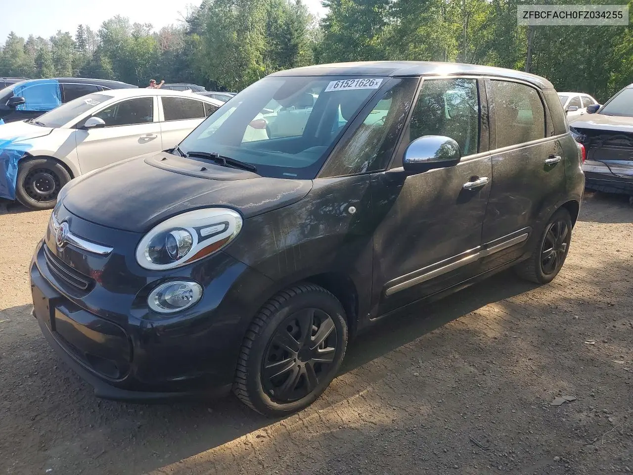 2015 Fiat 500L Lounge VIN: ZFBCFACH0FZ034255 Lot: 61521626