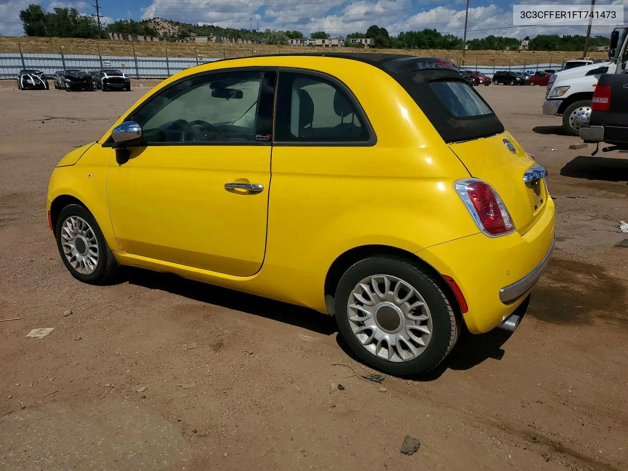 2015 Fiat 500 Lounge VIN: 3C3CFFER1FT741473 Lot: 61609096
