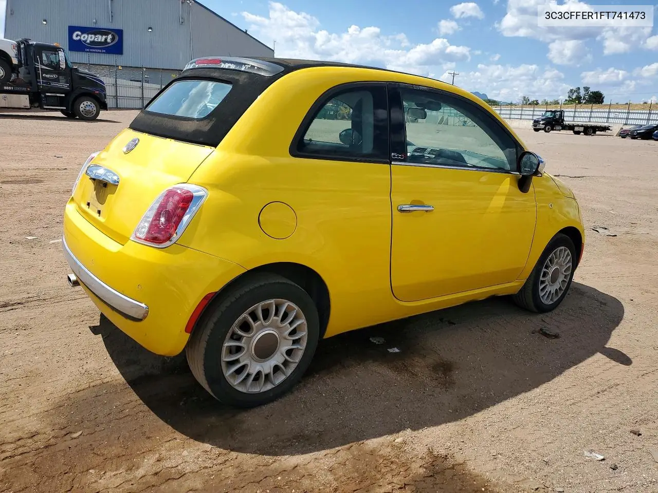 2015 Fiat 500 Lounge VIN: 3C3CFFER1FT741473 Lot: 61609096