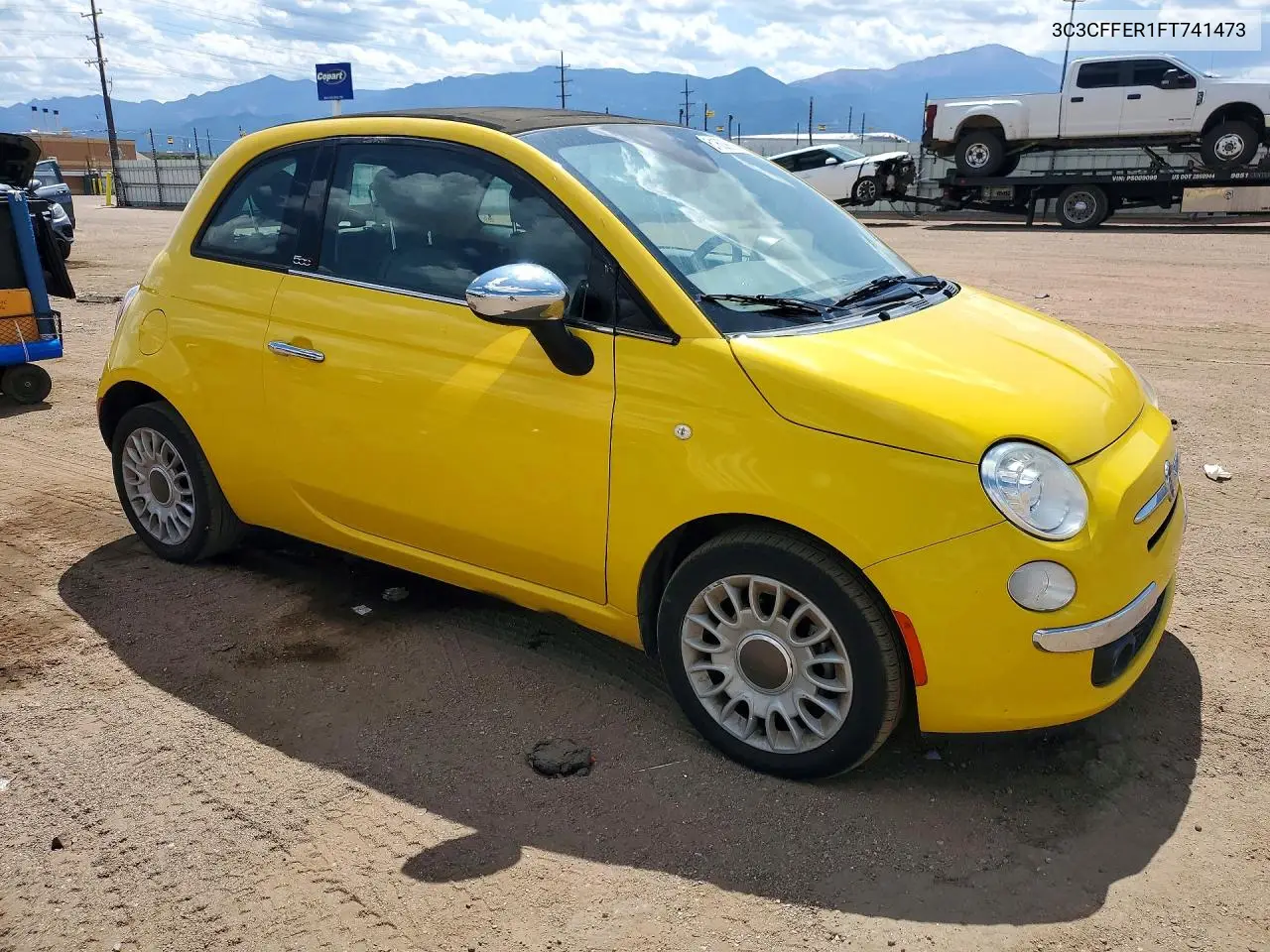 2015 Fiat 500 Lounge VIN: 3C3CFFER1FT741473 Lot: 61609096