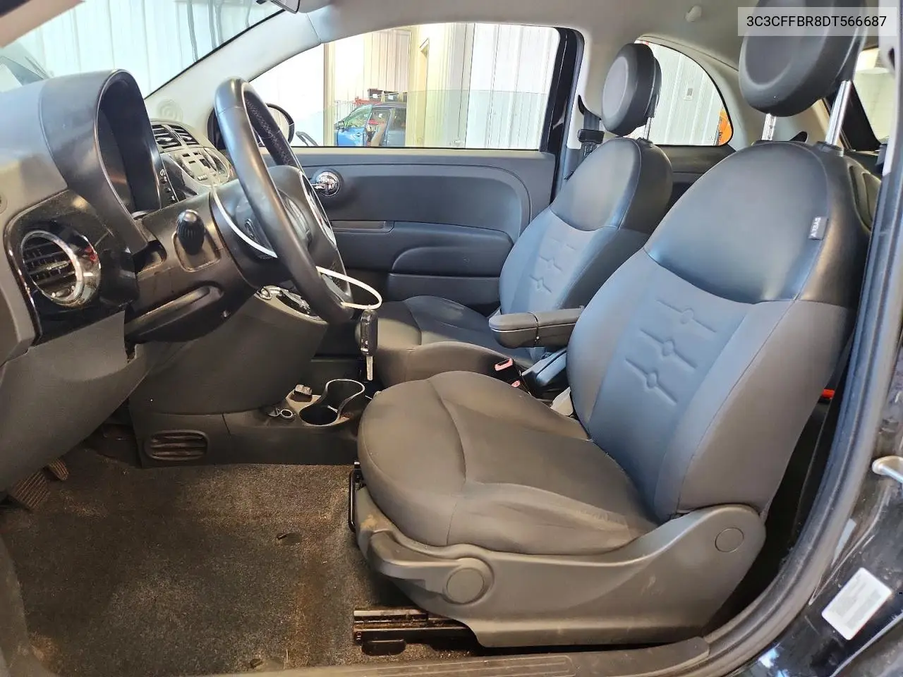 2015 Fiat 500 VIN: 3C3CFFBR8DT566687 Lot: 61742846