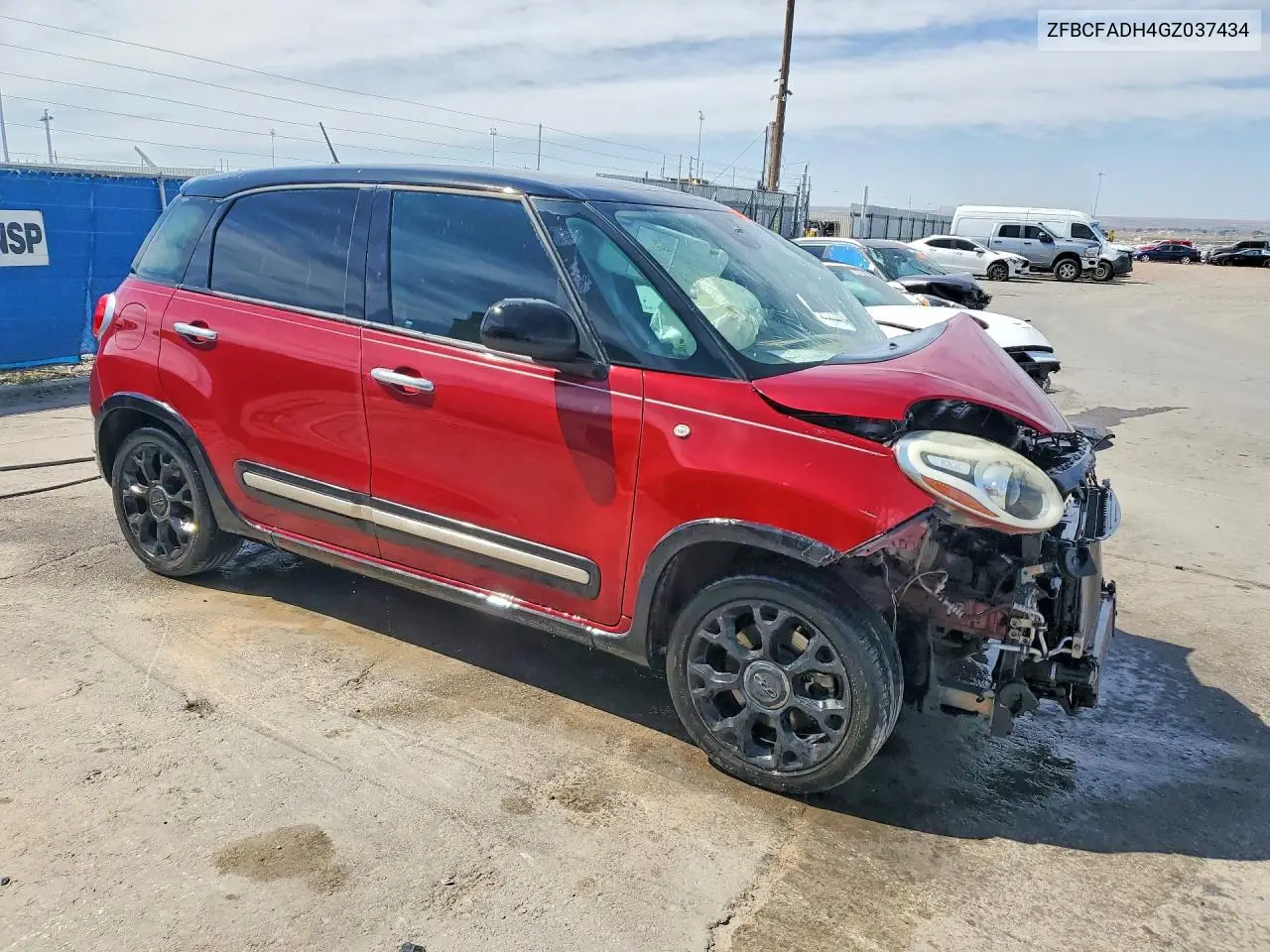 2016 Fiat 500L Trekking VIN: ZFBCFADH4GZ037434 Lot: 48134826