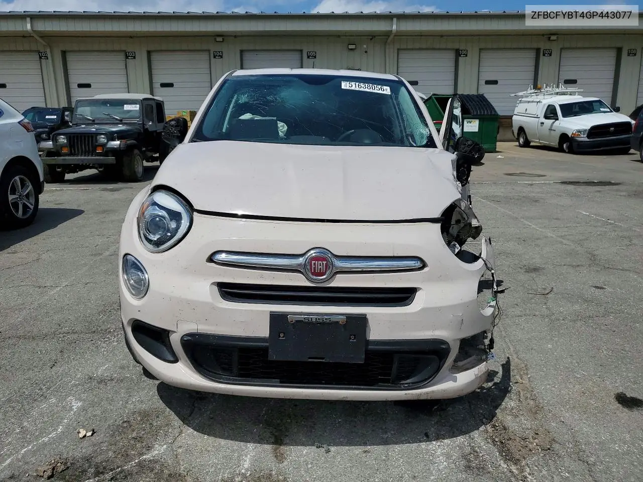 2016 Fiat 500X Easy VIN: ZFBCFYBT4GP443077 Lot: 51638056