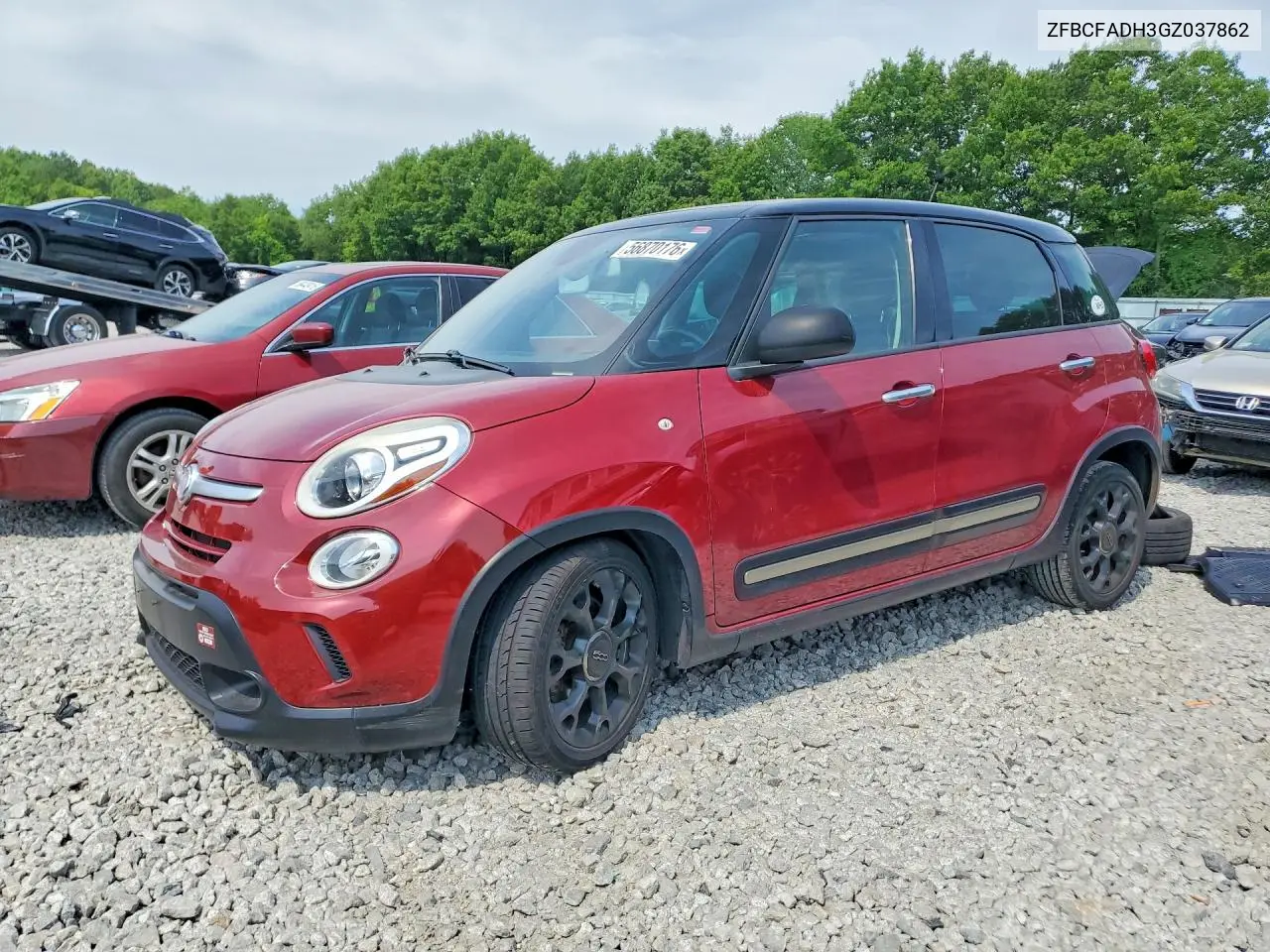 2016 Fiat 500L Trekking VIN: ZFBCFADH3GZ037862 Lot: 56870176