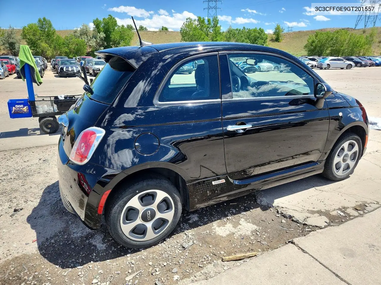 2016 Fiat 500 Electric VIN: 3C3CFFGE9GT201557 Lot: 57000586