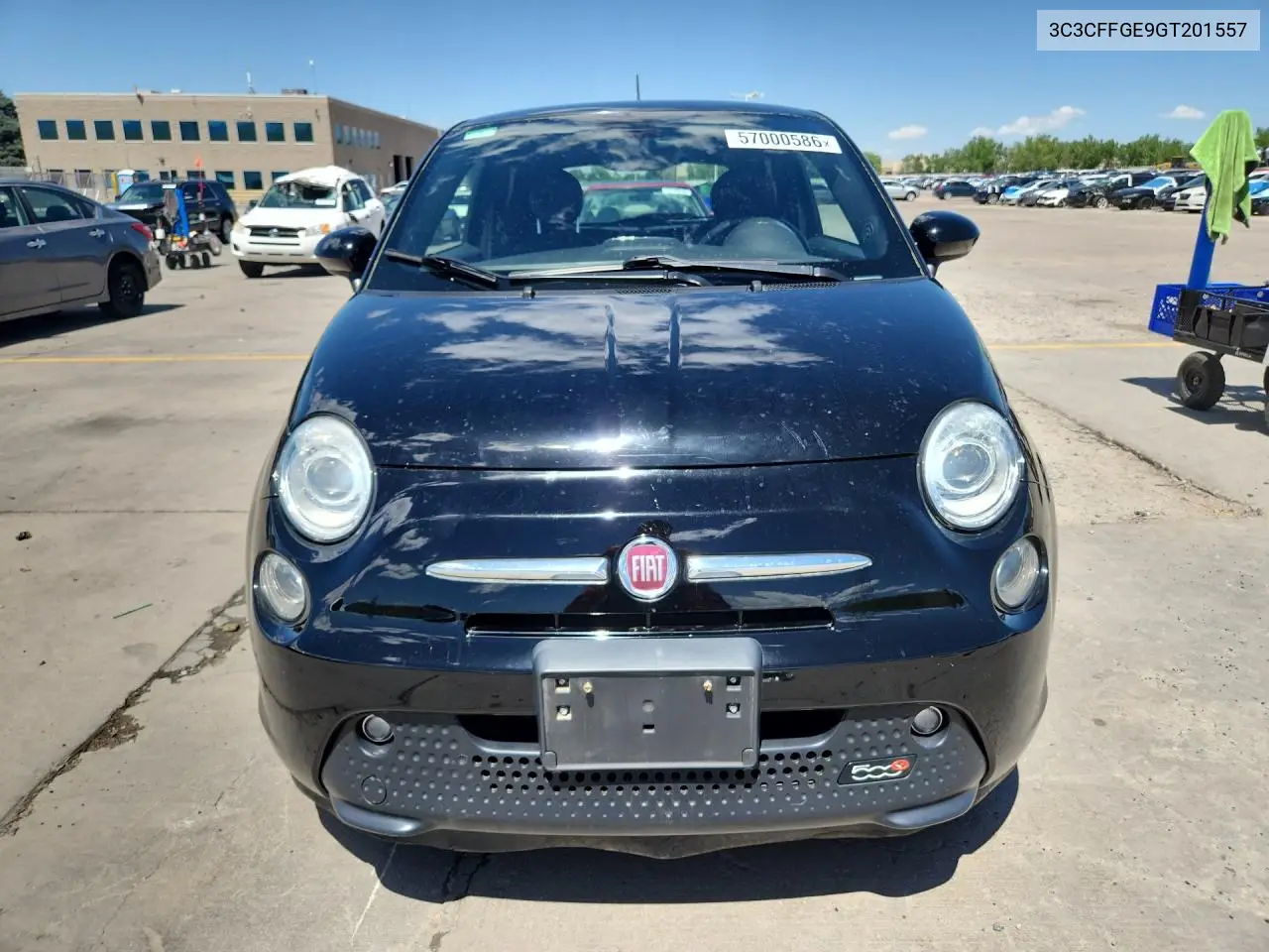 2016 Fiat 500 Electric VIN: 3C3CFFGE9GT201557 Lot: 57000586