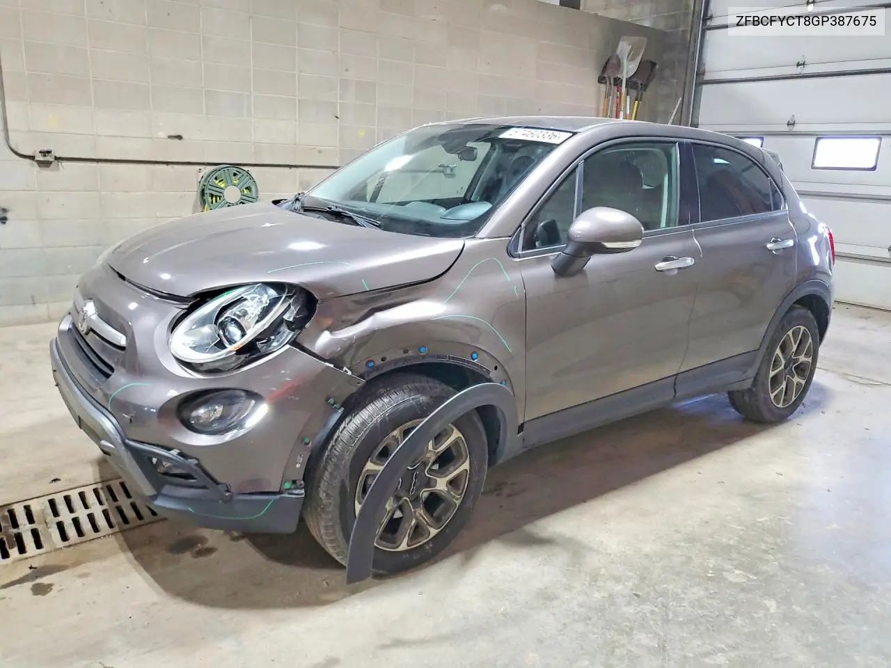 2016 Fiat 500X Trekking VIN: ZFBCFYCT8GP387675 Lot: 57460336