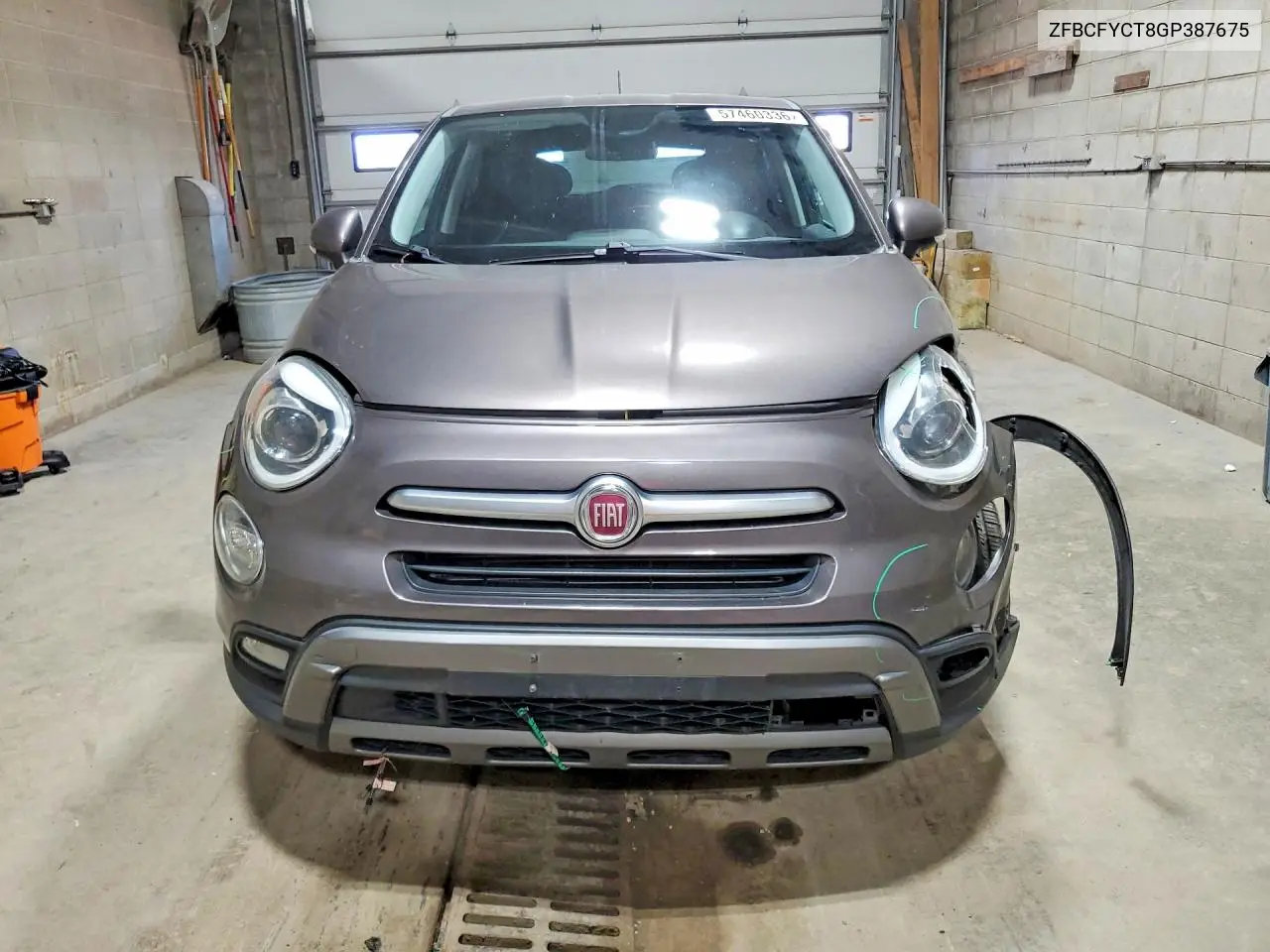 2016 Fiat 500X Trekking VIN: ZFBCFYCT8GP387675 Lot: 57460336