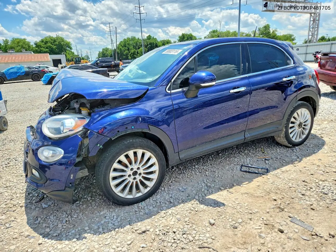 2016 Fiat 500X VIN: ZFBCFYDT3GP481705 Lot: 58803116