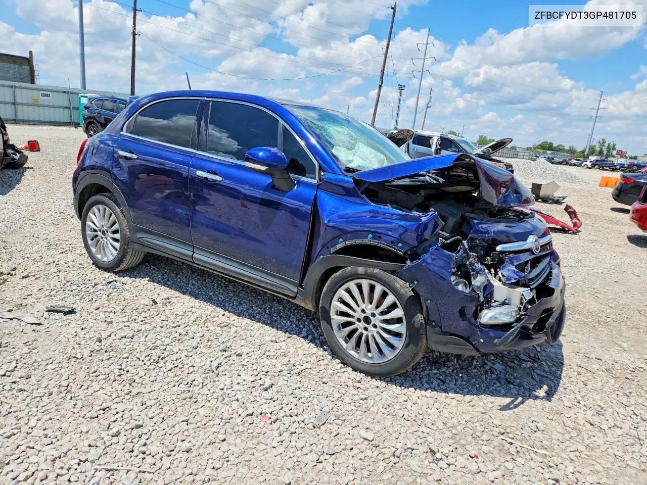 2016 Fiat 500X VIN: ZFBCFYDT3GP481705 Lot: 58803116