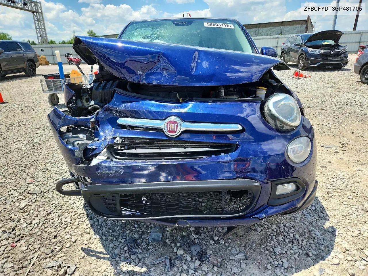 2016 Fiat 500X VIN: ZFBCFYDT3GP481705 Lot: 58803116