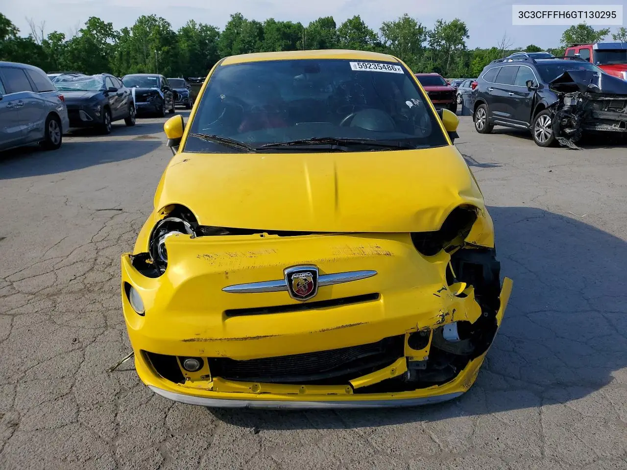2016 Fiat 500 Abarth VIN: 3C3CFFFH6GT130295 Lot: 59235486