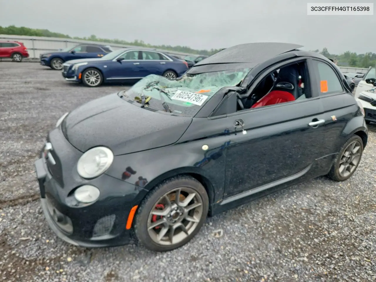 2016 Fiat 500 Abarth VIN: 3C3CFFFH4GT165398 Lot: 60254796