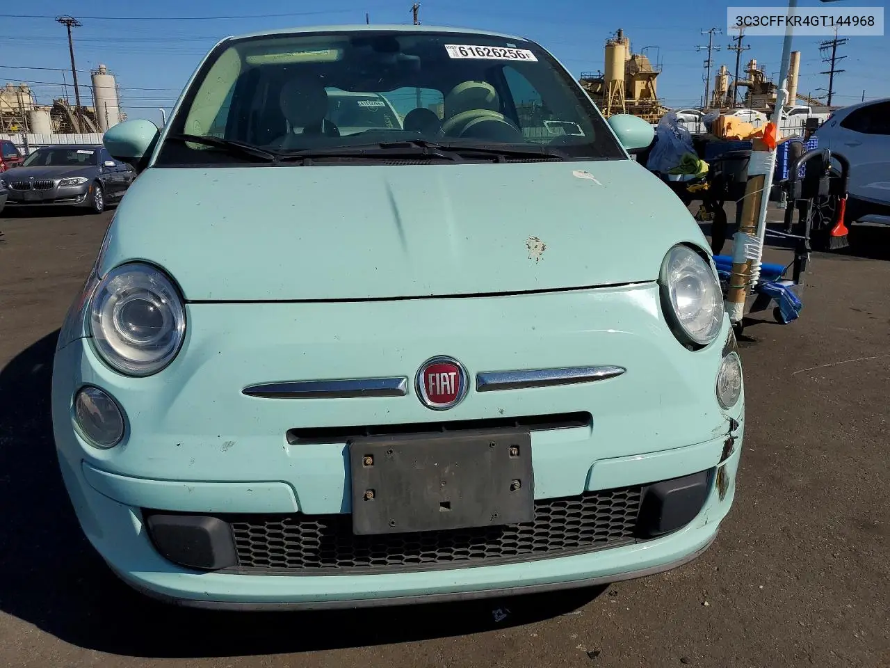2016 Fiat 500 Easy VIN: 3C3CFFKR4GT144968 Lot: 61626256