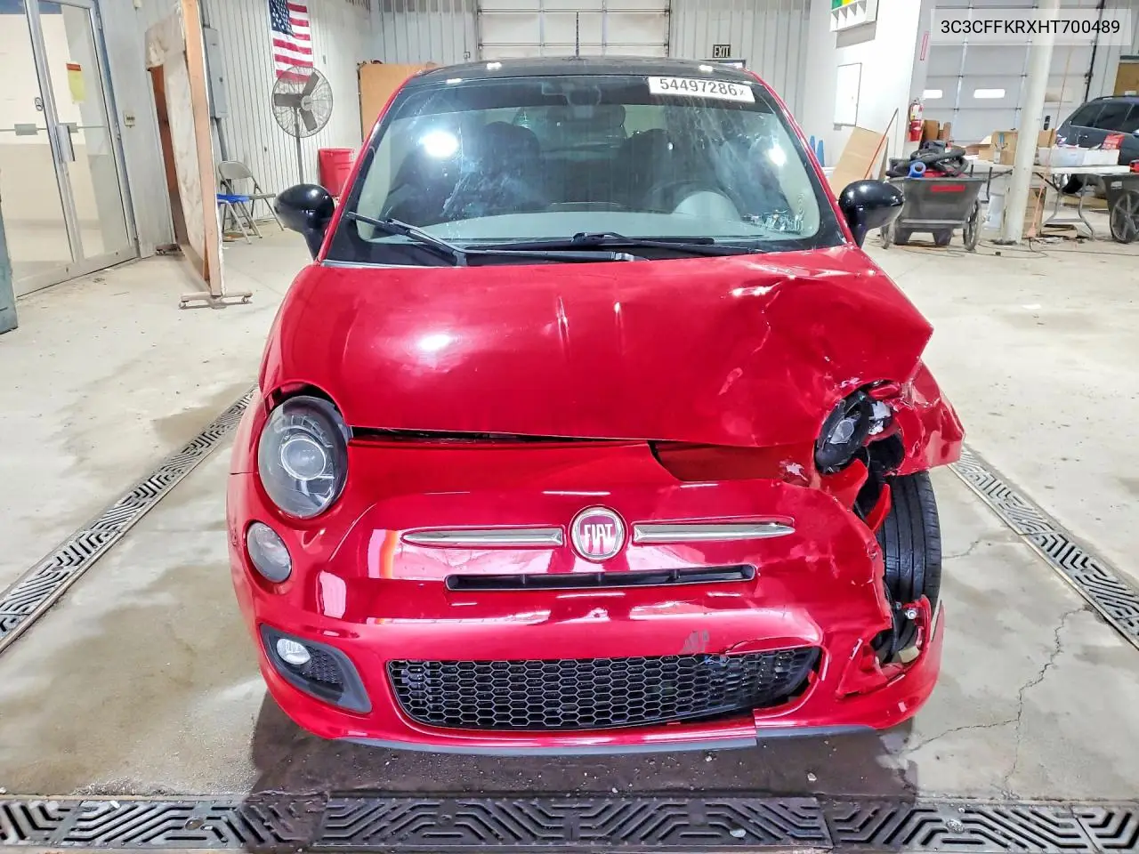 2017 Fiat 500 Pop VIN: 3C3CFFKRXHT700489 Lot: 54497286