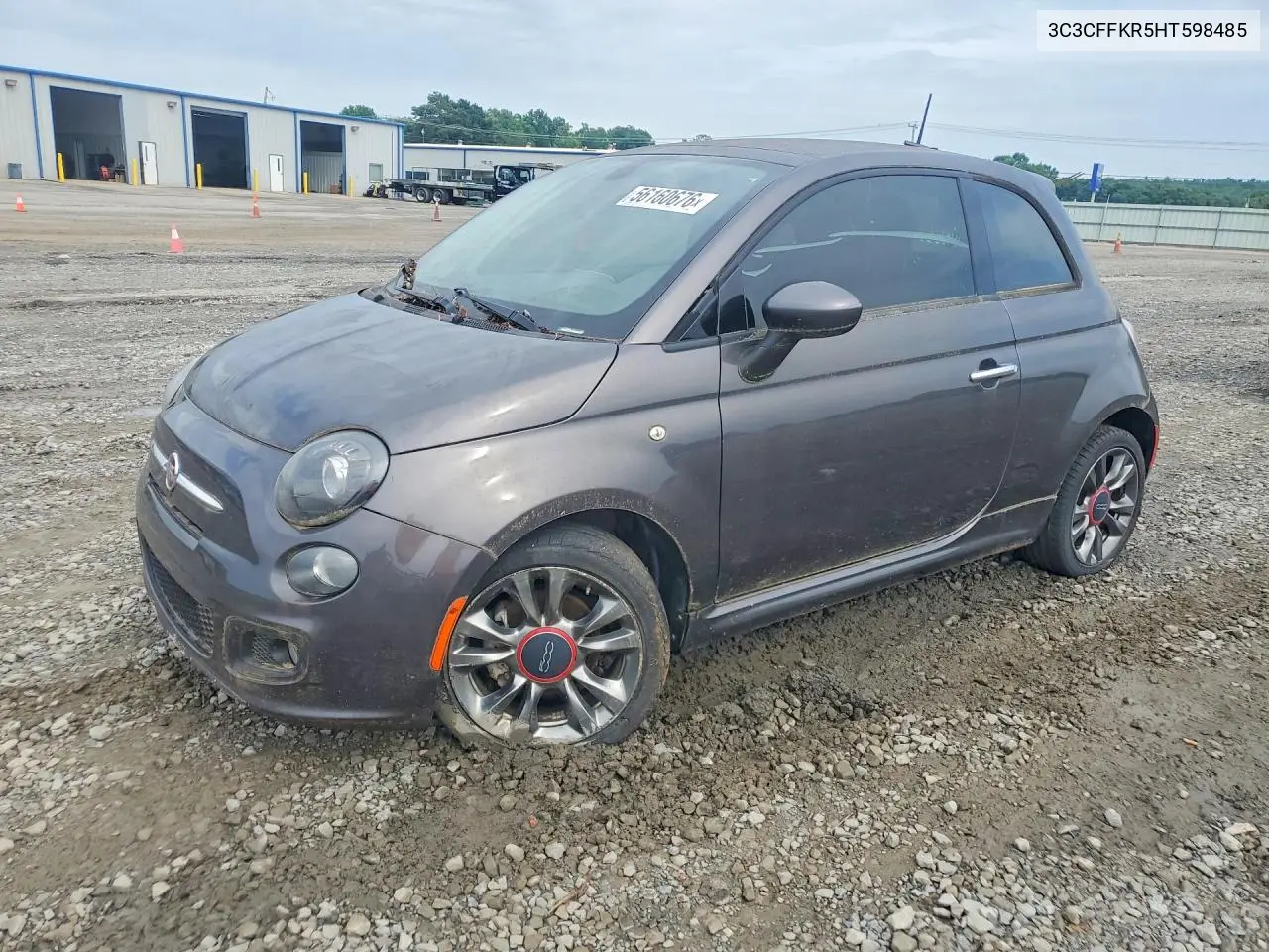 2017 Fiat 500 Pop VIN: 3C3CFFKR5HT598485 Lot: 56160676